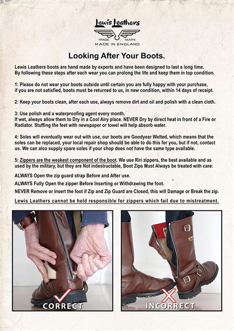 Looking After Your Boots Lewis Leathers