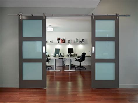 Modern Barn Doors Home Office Contemporary With None