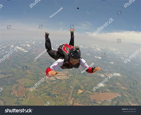 Skydiving Smiling Man Stock Photo 344092532 Shutterstock