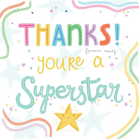 Thank You Card Youre A Superstar Ubicaciondepersonascdmxgobmx