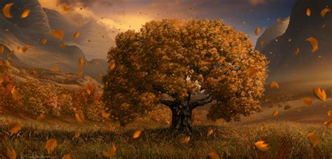 Autumn By Kiarya On Deviantart Fantasy Inspiration Painting Digital
