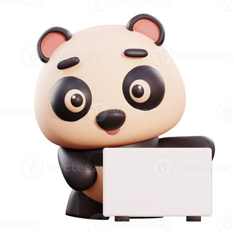 Cute Panda 3d Illustration 8851883 Png