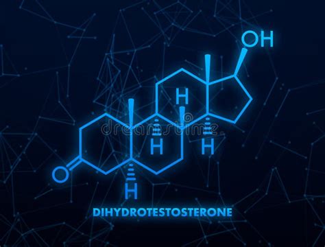 Dihydrotestosterone Icon Dht Hormone Chemical Molecular Structure