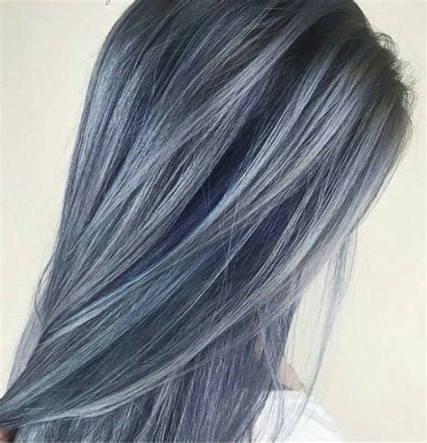 Denim Blu Grey Pastel Hair Grey Hair Color Blue Grey Hair Silver