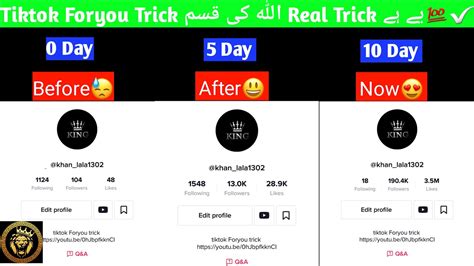 How To Get 100k Followers On Tiktok Just 10 Days Foryou Trick Youtube