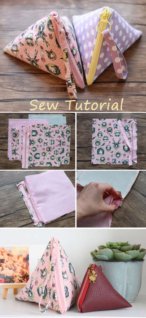 How To Sew A Pyramid Pouch Sewing Tutorials Bags Diy Sewing