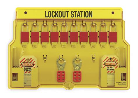 MASTER LOCK Lockout Station, Filled, General Lockout/Tagout, 15-1/2