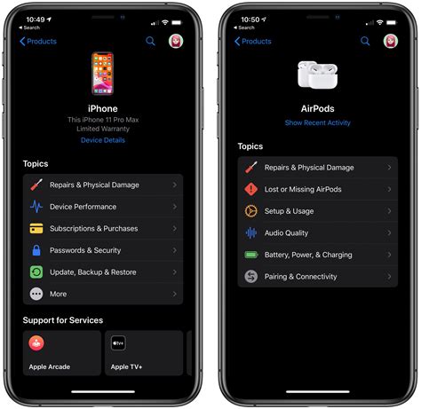 Apple Support App Gains Dark Mode And Streamlined Interface