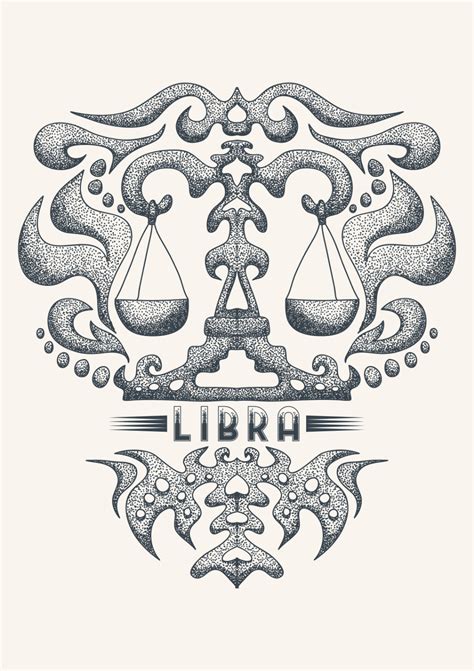 Libra Zodiac Print Wall Art Decor Libra September October Birthday