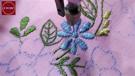 Machine Embroidery Satin Stitch Youtube