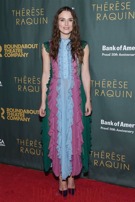 keira knightley in gucci at the therese raquin broadway opening night tom lorenzo