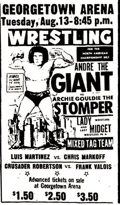 Georgetown On Arena 1974 08 13 Big Bear Wrestling Posters Pro