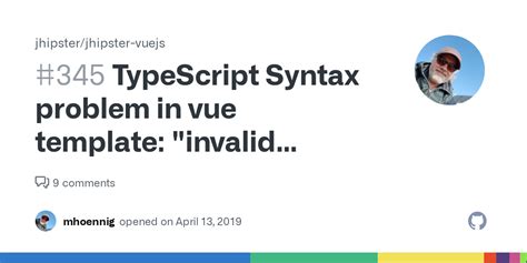 Typescript Syntax Problem In Vue Template Invalid Expression Unexpected Token E G For