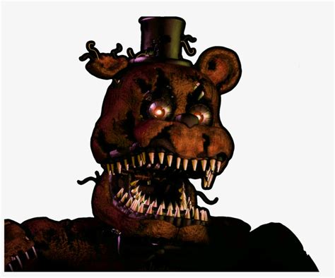 How To Draw Nightmare Freddy Fazbear Step By Step Transparent Png