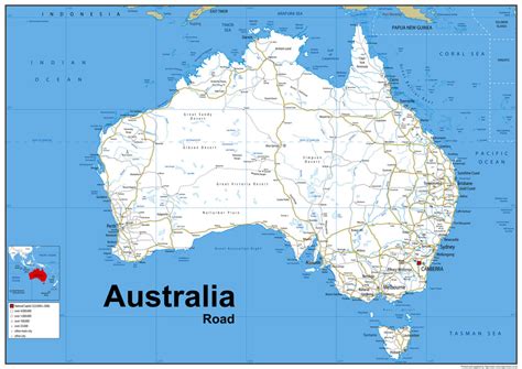 Australia Road Map I Love Maps