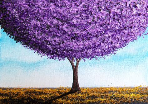 Bing Art By Rachel Bingaman Purple Tree Landscape Painting Abstract