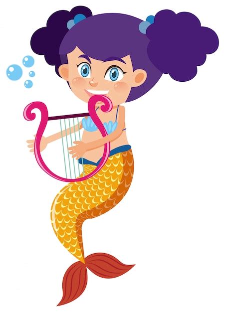 Premium Vector Single Character Of Mermaid