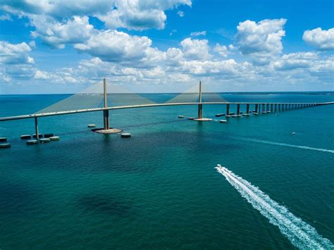 Petersburg, and runs over the materials for building sunshine skyway bridge — concrete and metal floors. "Sunshine Skyway Bridge" #PhotoJambo #TampaBay https://t.co/Ca6rvnWFxq https://t.co/RupC4WdUNF ...