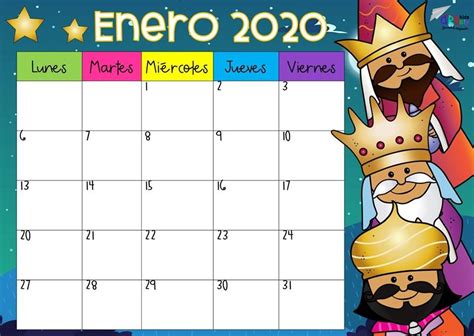 Preescolar Calendario Infantil 2020 Para Imprimir Por Meses A Color