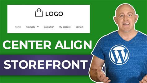 Storefront Wordpress Theme Centre Align Logo And Menu Youtube