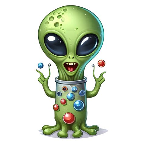 Ai Generated Alien Monster Cartoon On Transparent Background 36885079 Png