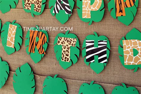 Product title jungle animal safari first 1st birthday party supplies and balloon decorations average rating: Jungle Themed First Birthday Party | Time2Partay.com