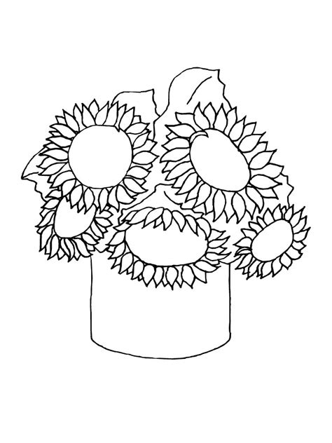 Sunflowers have inspired many artists throughout history. Sunflower coloring pages. Download and print Sunflower ...