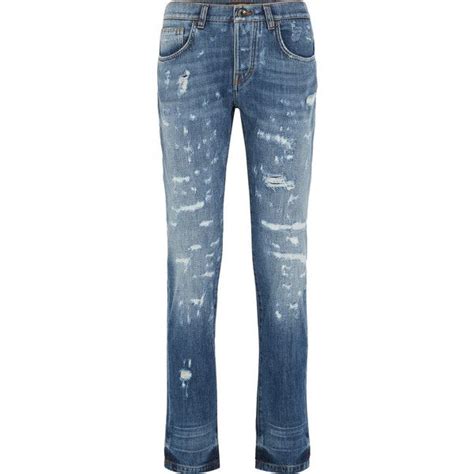 Dolce Gabbana Distressed Slim Boyfriend Jeans Bgn Liked On Polyvore Featuring Jeans
