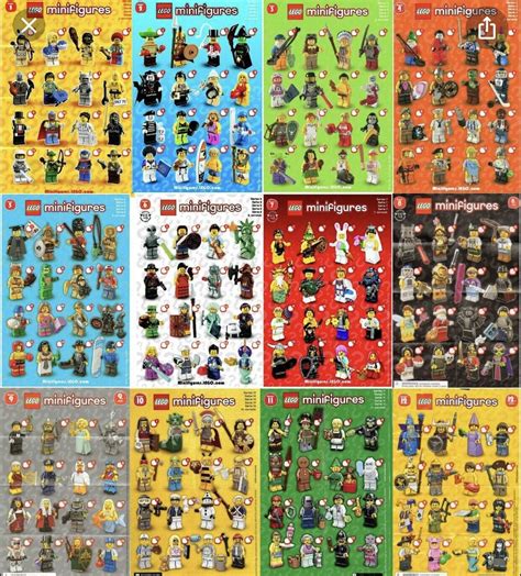 Lego Minifigures Checklist Choose Your Series List
