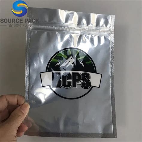 Top Zip Plastic Bag Food Packaging 3 Side Seal Zipper Bag Heat Sealed