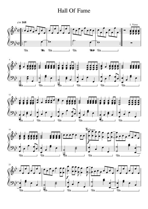 Free sheet music for piano. Hall of fame sheet music free pdf rumahhijabaqila.com