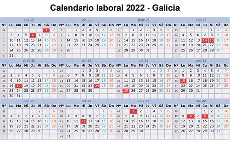 Calendario Laboral Galicia Con Todos Los Festivos Aria Art The Best Porn Website