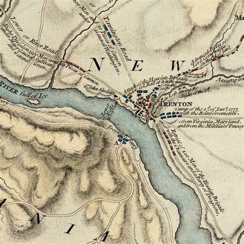 Battle Of Trenton Revolutionary War Map