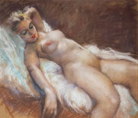 Reclining Blonde Nude Von P L Fried Auf Artnet