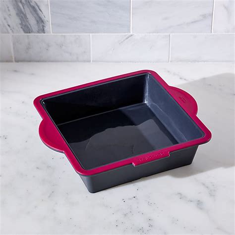 Pie, bread & cake pans. Trudeau 8" Square Silicone Cake Pan | Crate and Barrel