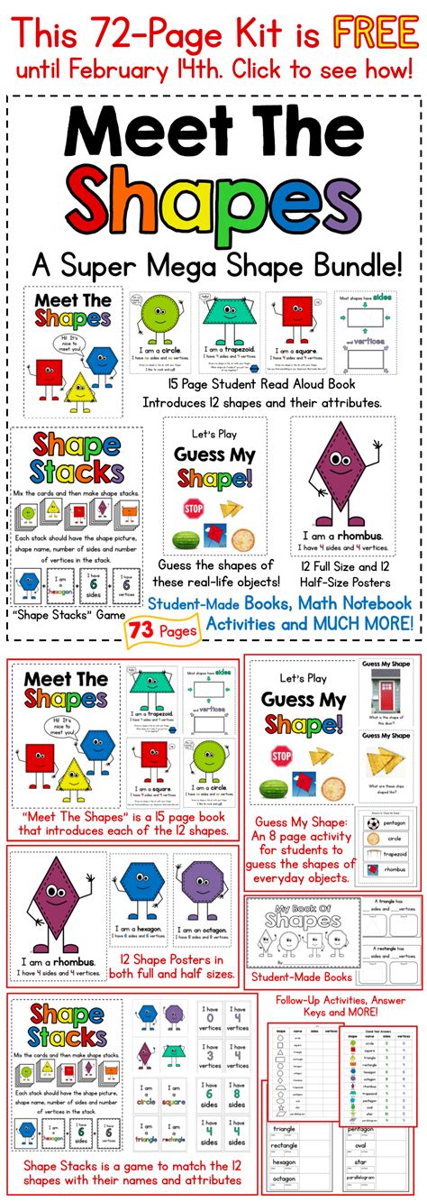 Get This 72 Page Meet The Shapes Kit Free In February When Yo