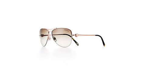 Return To Tiffany® Aviator Sunglasses In Rose Gold Colored Metal And Acetate Tiffany And Co