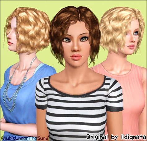 My Sims 3 Blog Lidiqnatas Short Curly Hair ~ Converted