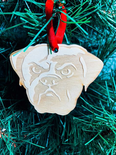 Cleveland Browns Dog Logo Wood Engraved Christmas Ornament Etsy
