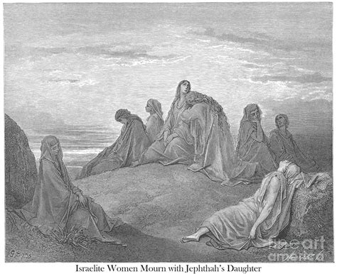 The Daughters Of Israel Lamenting The Daughter Of Jephthah V1 Drawing
