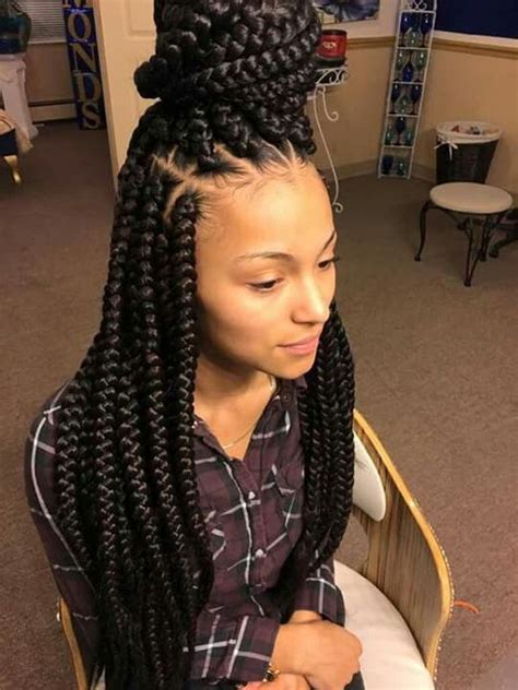 Wear this side braids african for simple dinner events or parties. Box Braids Hairstyles, Hairstyles With Box Braids