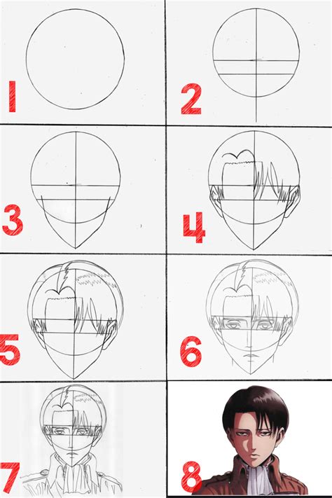 Learn How To Draw Levi Ackerman With 8 Easy Step Anime Drawings For