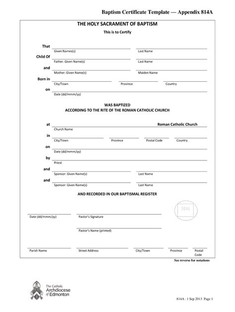 Baptism Certificate Template Fill Out And Sign Online Dochub