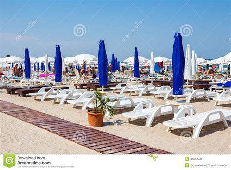 Private Beach On Mamaia Editorial Image Image Of Blue