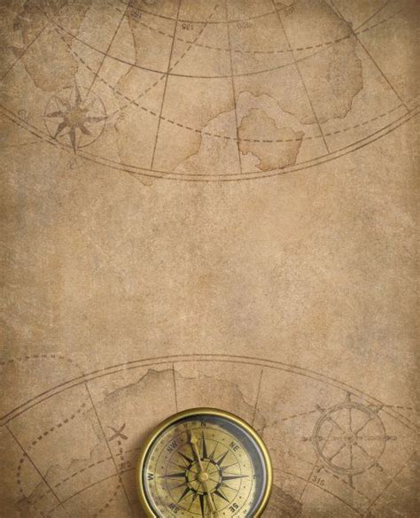 Old Nautical Map With Compass — Stock Image Nautical Map Vintage