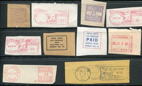 Meter Permit Stamps Used Various Vintage USA Meter And Etsy