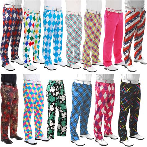 Golf Pants By Royal And Awesome Funky Loud Crazy Golf Slacks Trousers