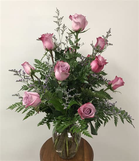 Lavender Wishes Dozen Premium Lavender Roses By Noble Flower Shop