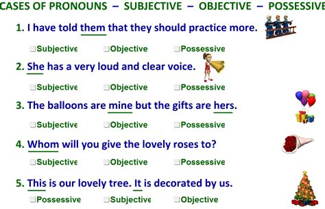 Subjective And Objective Pronouns Worksheet