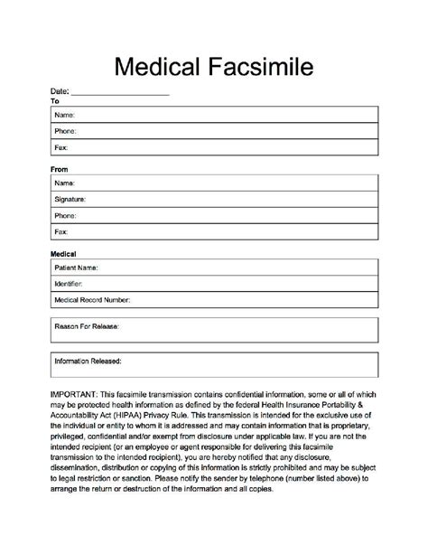 Medical Fax Cover Sheet Template Printable Fax Cover Sheets Fax
